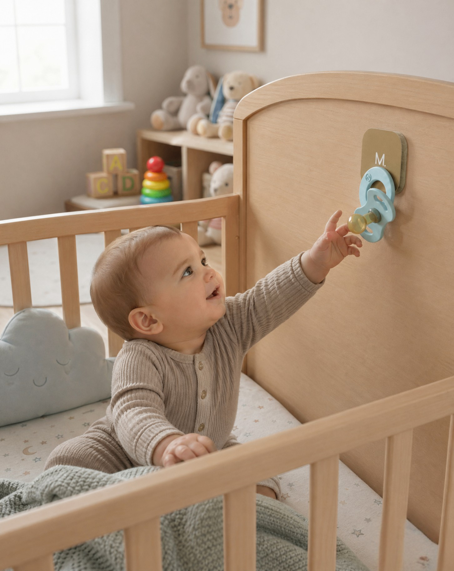 Magnetot Pacifier Set - 2 Pacifiers + 3 Magnetic Tiles